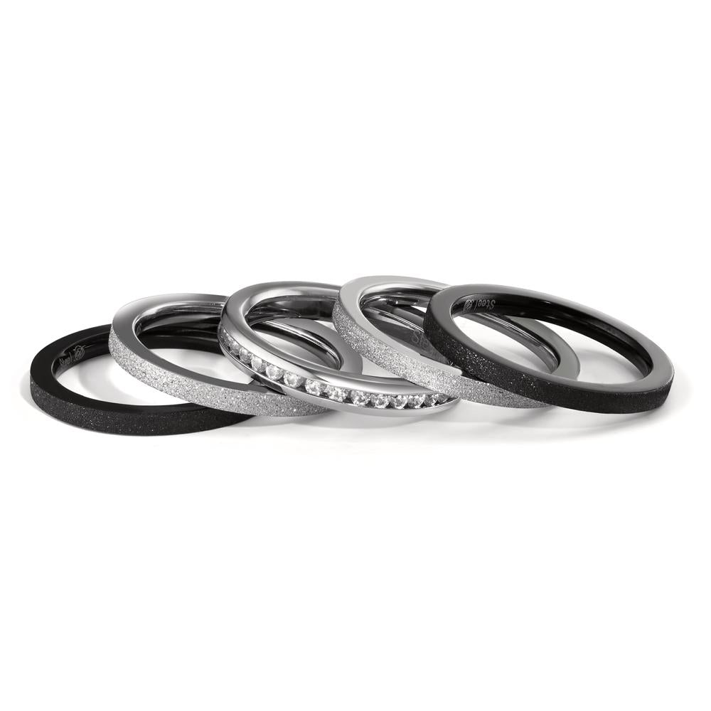 Memory Ring Edelstahl Zirkonia