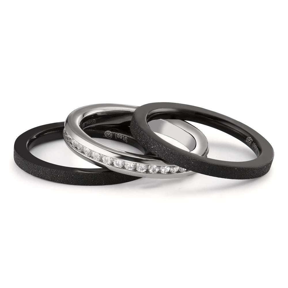 Memory Ring Edelstahl Zirkonia