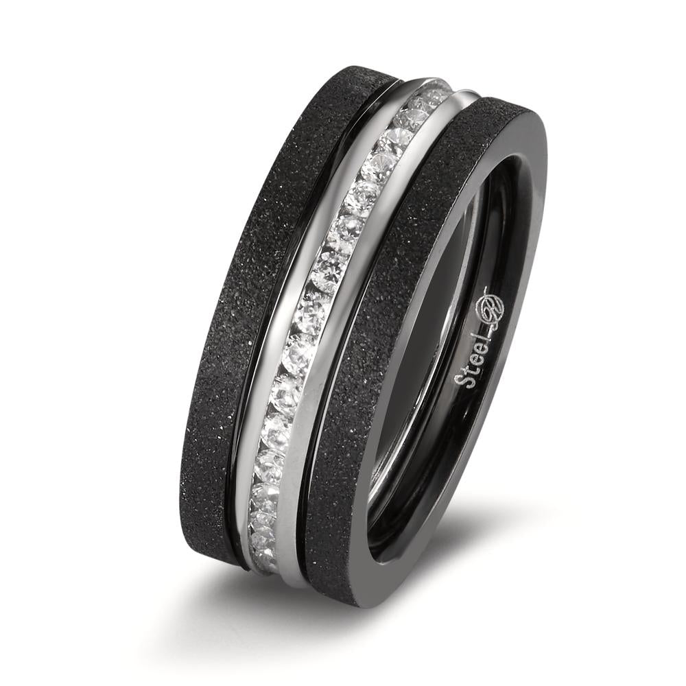 Memory Ring Edelstahl Zirkonia