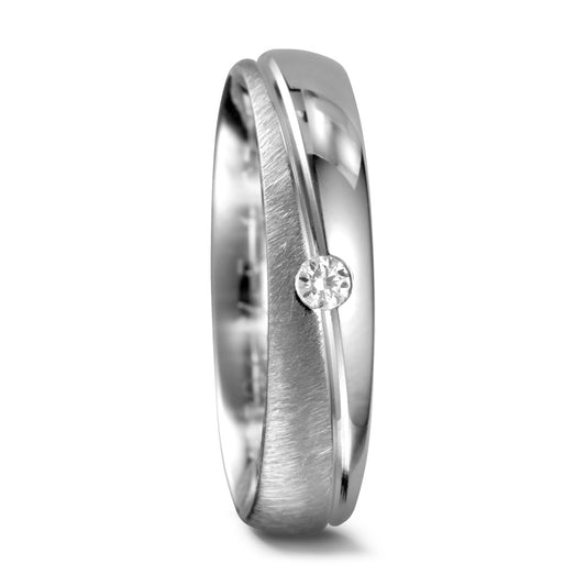 Partnerring 950 Palladium Diamant 0.04 ct, tw-vsi