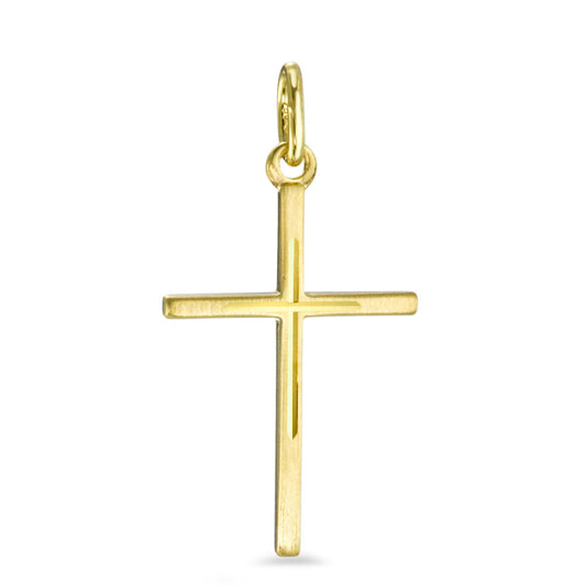 Anhänger 750/18 K Gelbgold Kreuz