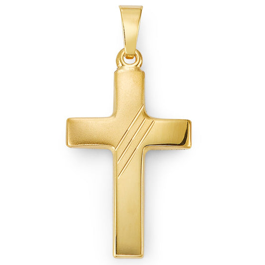 Anhänger 750/18 K Gelbgold Kreuz