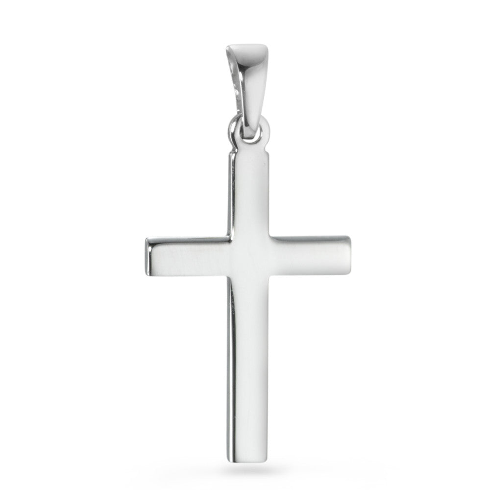 Anhänger Silber rhodiniert Kreuz