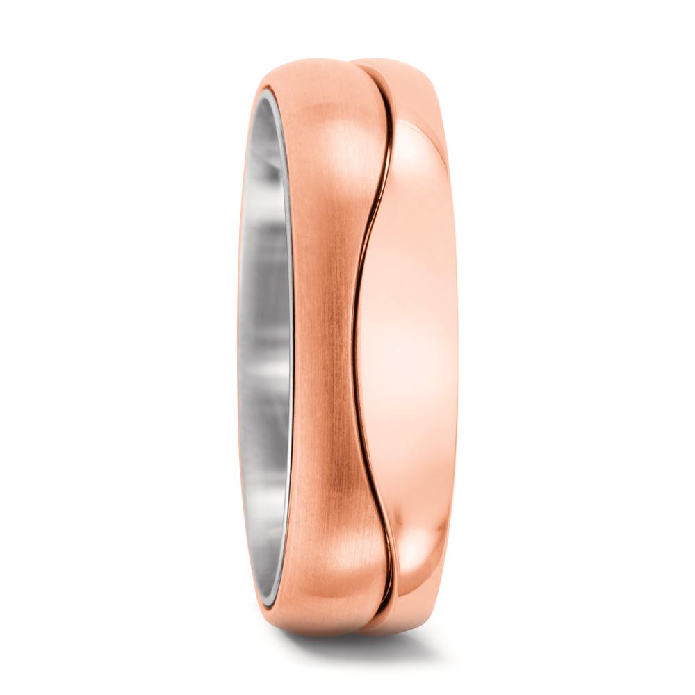 Partnerring 750/18 K Weissgold, 750/18 K Rosegold