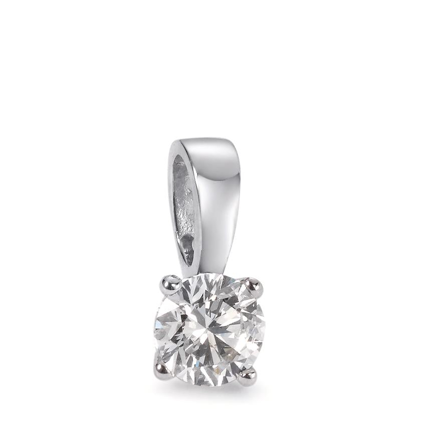 Anhänger 750/18 K Weissgold Diamant weiss, 0.25 ct, Brillantschliff, w-si