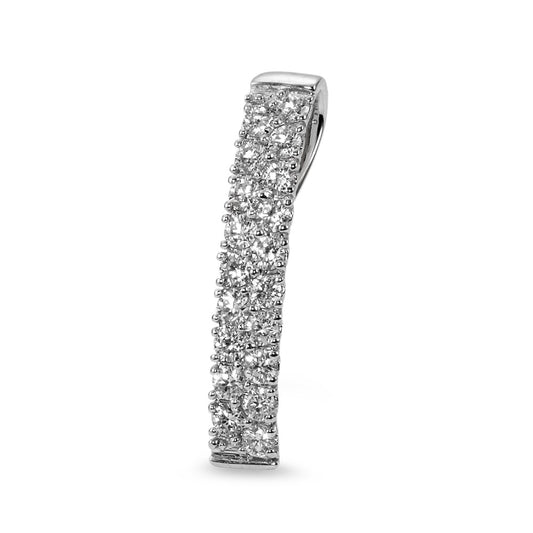 Anhänger 750/18 K Weissgold Diamant 0.54 ct, 19 Steine, w-si