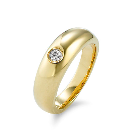 Taufring 750/18 K Gelbgold Diamant 0.015 ct, w-si Ø10 mm