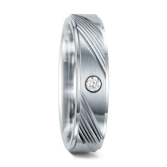 Partnerring Edelstahl Zirkonia