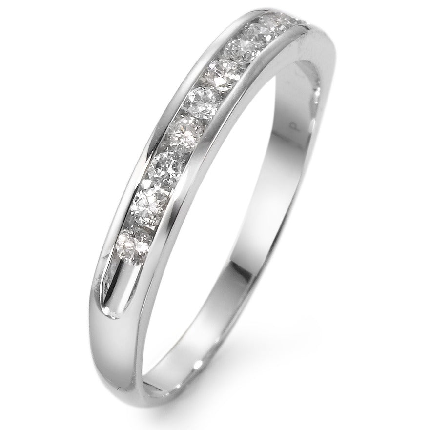 Memory Ring 750/18 K Weissgold Diamant weiss, 0.25 ct, 11 Steine, w-si