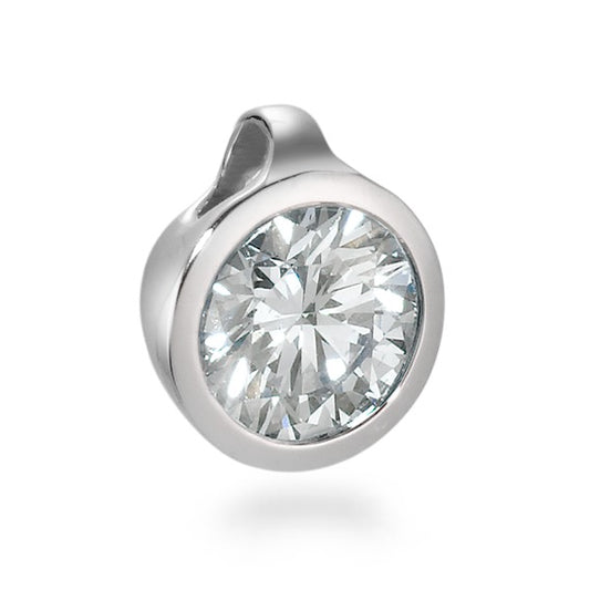 Anhänger 750/18 K Weissgold Diamant weiss, 0.75 ct, Brillantschliff, si, IGI Ø7 mm