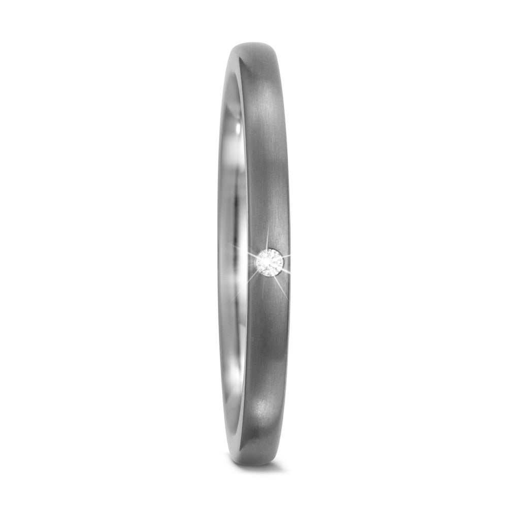 Beisteckring Titan Diamant 0.01 ct, w-si