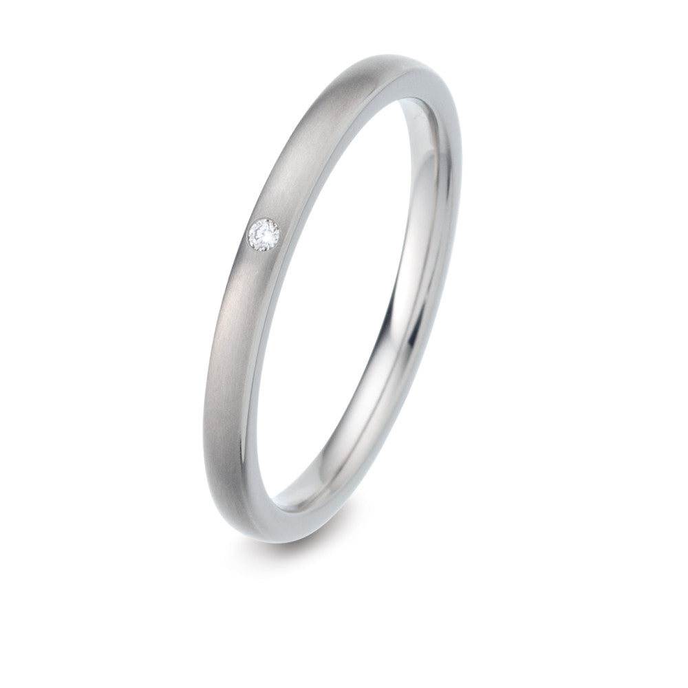 Beisteckring Titan Diamant 0.01 ct, w-si