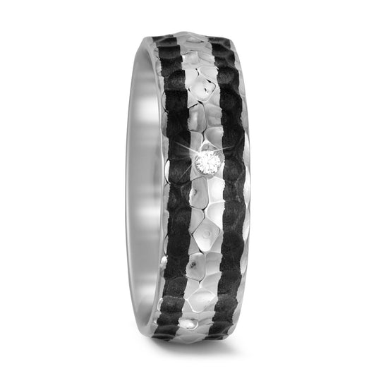 Partnerring Titan, Carbon Diamant 0.03 ct, w-si