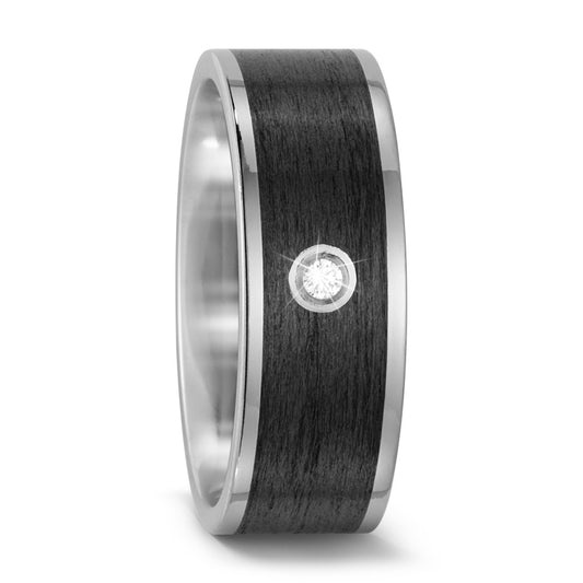 Partnerring Titan, Carbon Diamant 0.03 ct, w-si