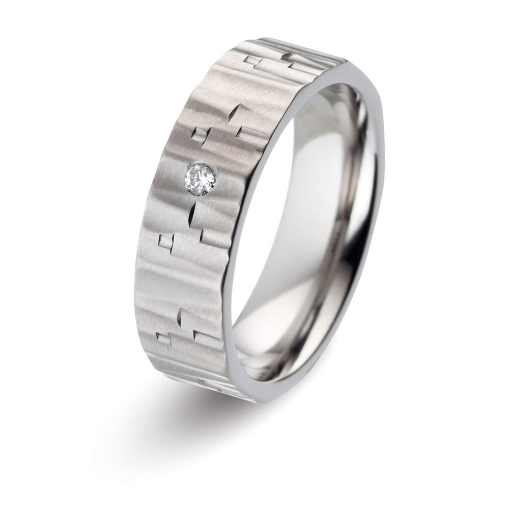 Partnerring Titan Diamant 0.03 ct, w-si