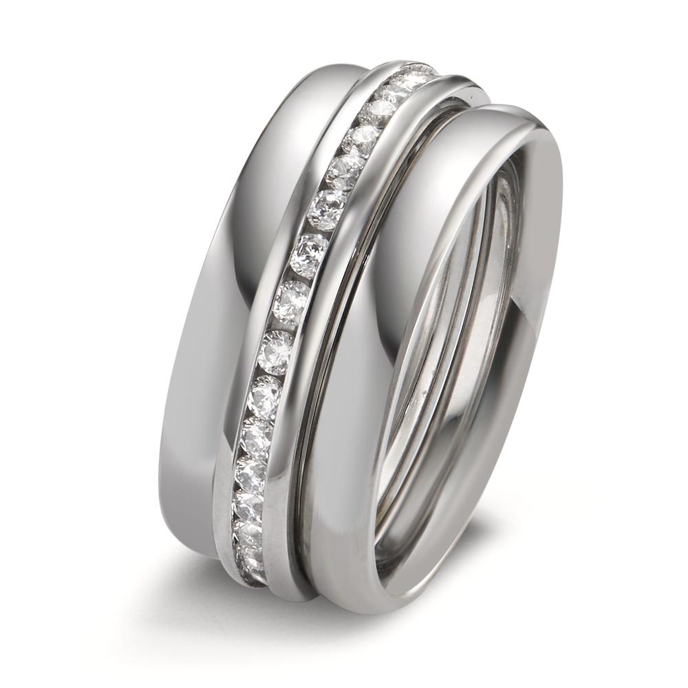 Memory Ring Edelstahl Zirkonia