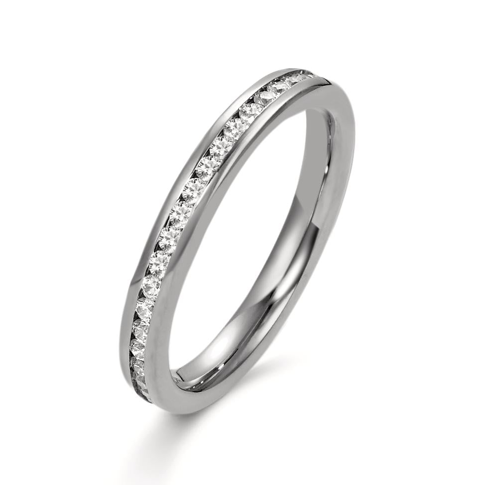 Memory Ring Edelstahl Zirkonia