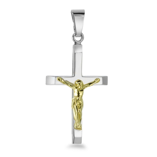 Anhänger 585/14 K Weissgold Kreuz