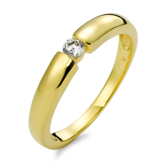 Solitär Ring 375/9 K Gelbgold Zirkonia