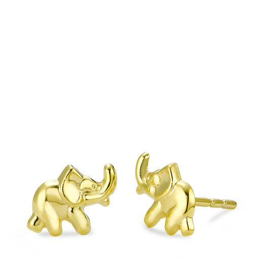 Ohrstecker 375/9 K Gelbgold Elefant Ø8 mm