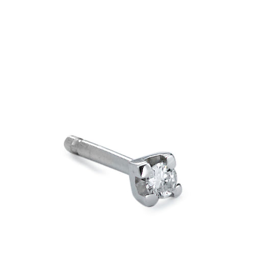 Ohrstecker 1 Stk 750/18 K Weissgold Diamant 0.03 ct, vsi