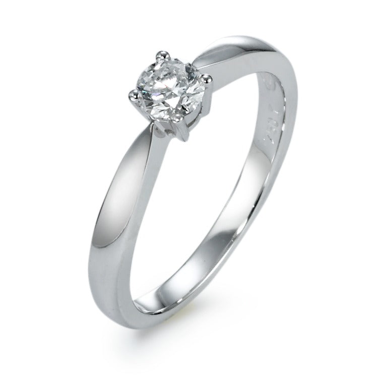 Solitär Ring 750/18 K Weissgold Diamant 0.30 ct, w-si