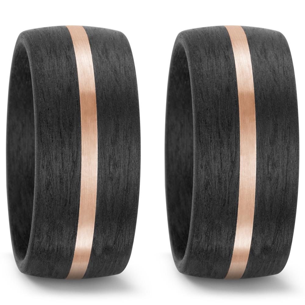 Partnerring 585/14 K Rosegold, Carbon