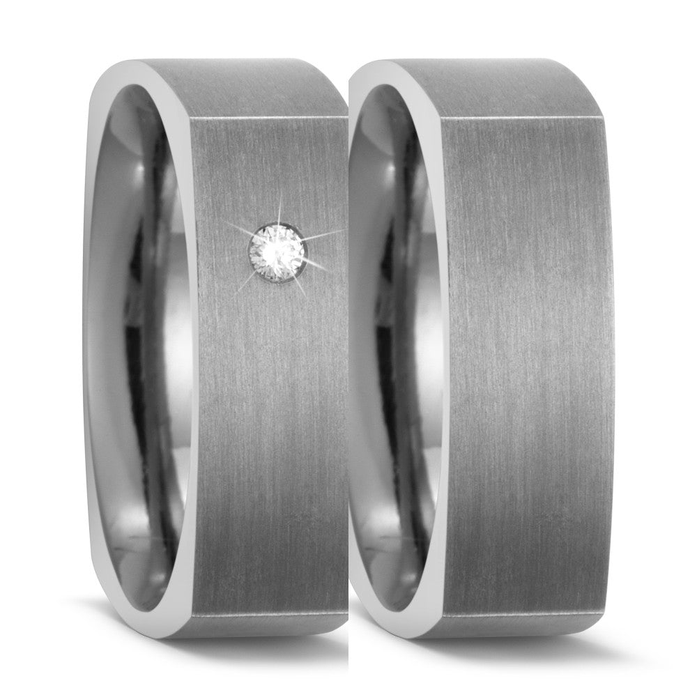 Partnerring Titan Diamant 0.03 ct, w-si