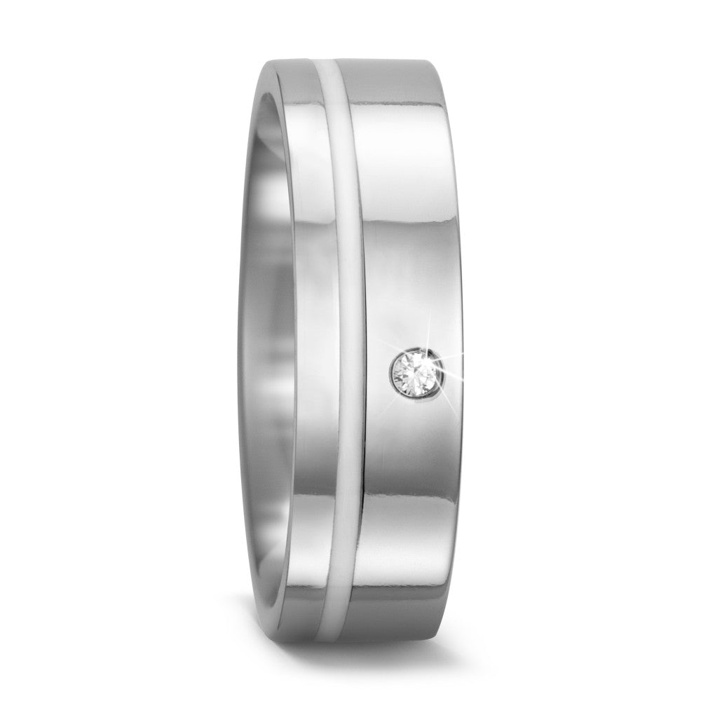 Partnerring Titan, Keramik Diamant 0.02 ct, w-si