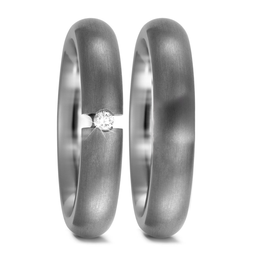 Partnerring Titan Diamant 0.03 ct, w-si