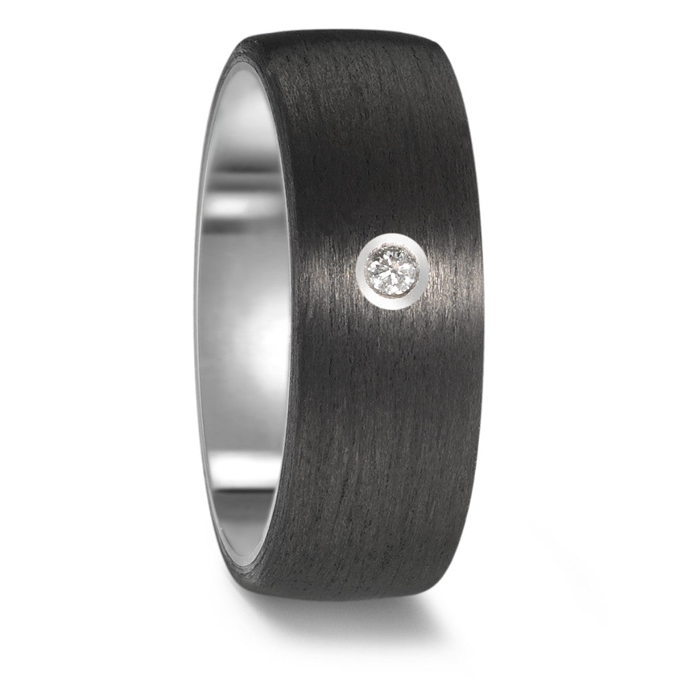 Partnerring Titan, Carbon Diamant 0.03 ct, w-si