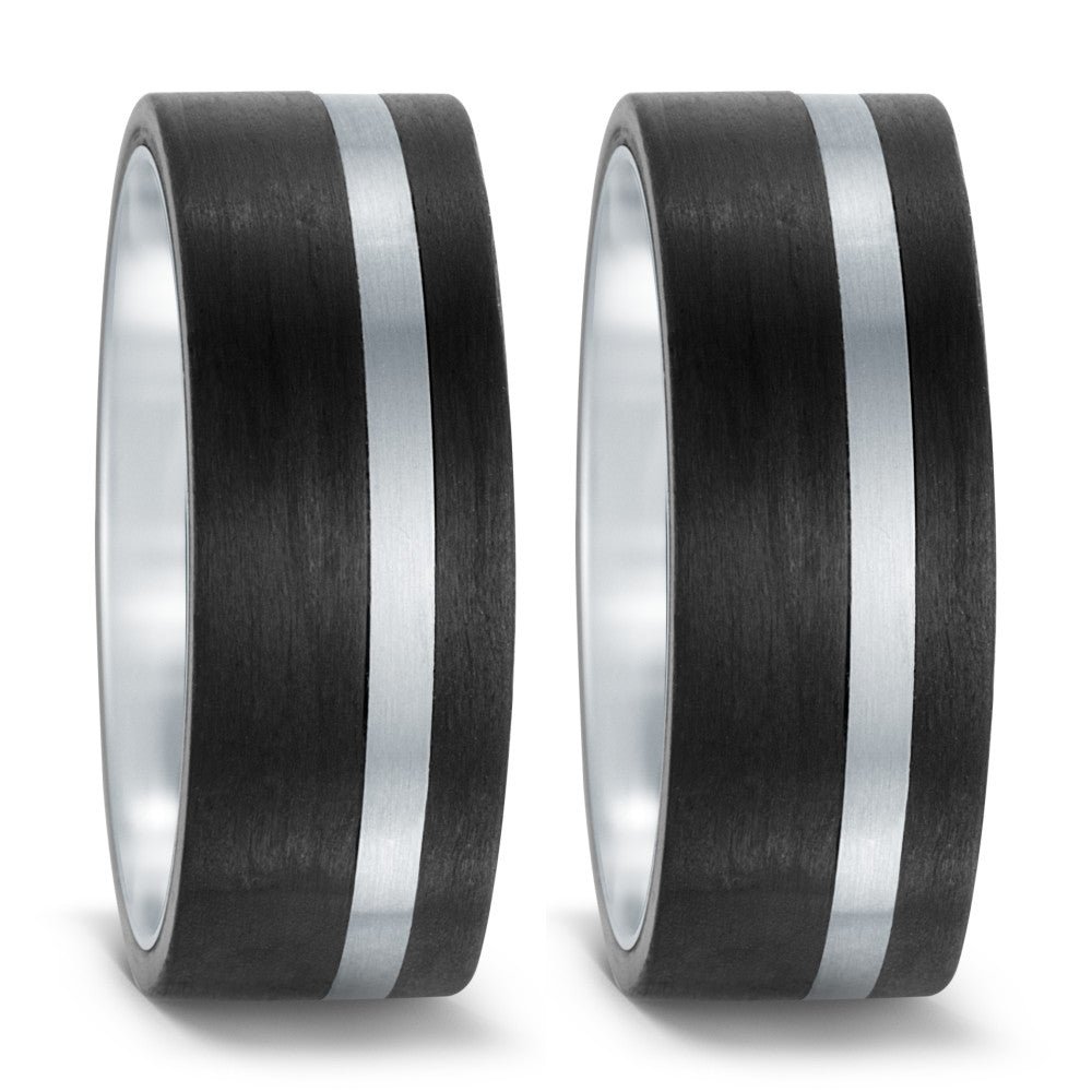 Partnerring Edelstahl, Carbon