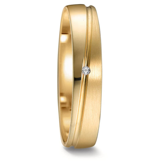 Partnerring 750/18 K Gelbgold Diamant 0.008 ct, w-si