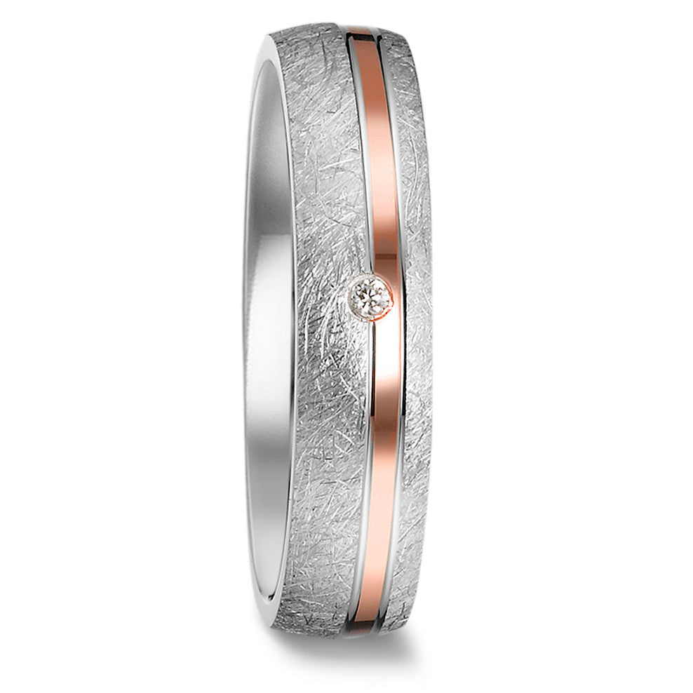 Partnerring Silber Zirkonia rosé vergoldet