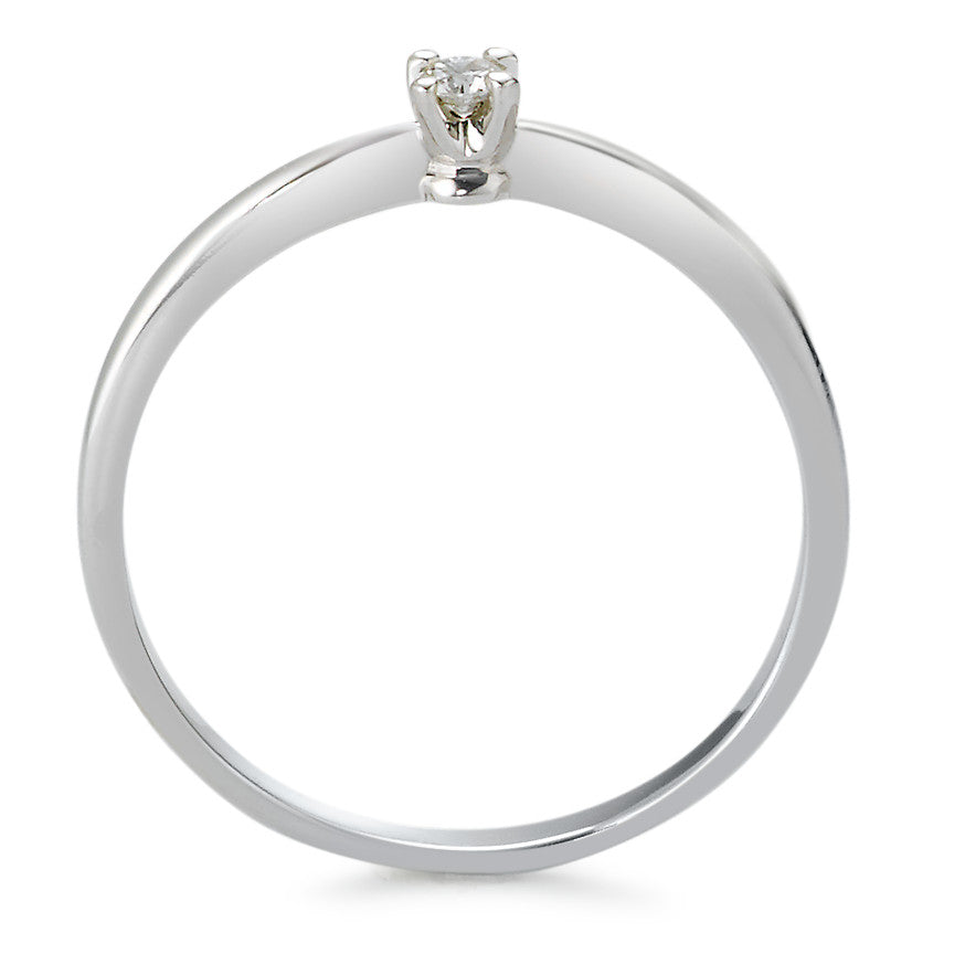 Solitär Ring 750/18 K Weissgold Diamant 0.05 ct, tw-vsi