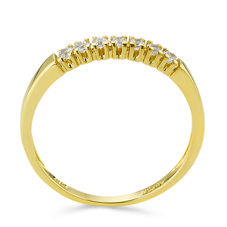 Memory Ring 750/18 K Gelbgold Zirkonia 7 Steine