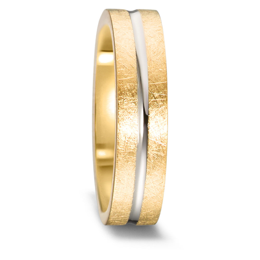 Partnerring 750/18 K Gelbgold, 750/18 K Weissgold