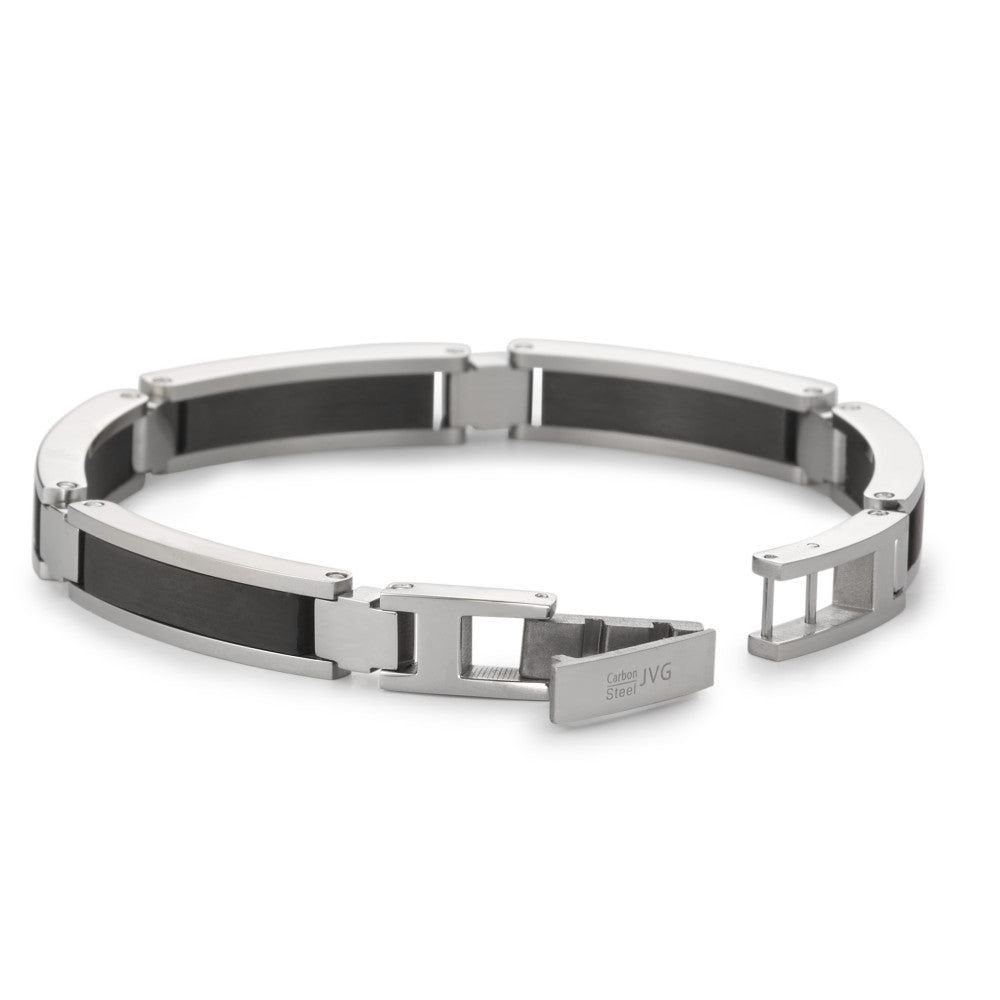 Armband Edelstahl, Carbon verstellbar