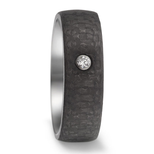 Partnerring Edelstahl, Carbon Zirkonia