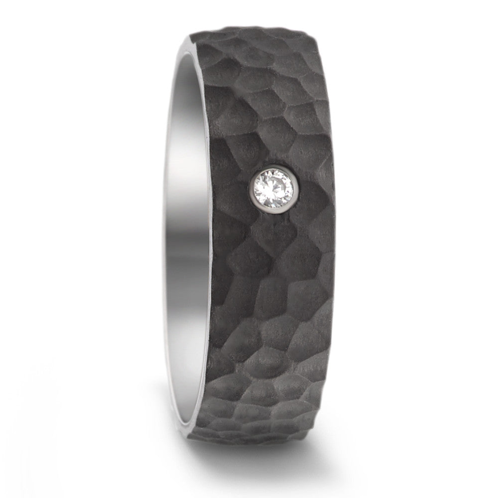 Partnerring Edelstahl, Carbon Zirkonia