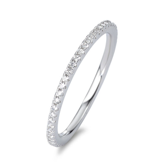 Memory Ring Silber Zirkonia rhodiniert