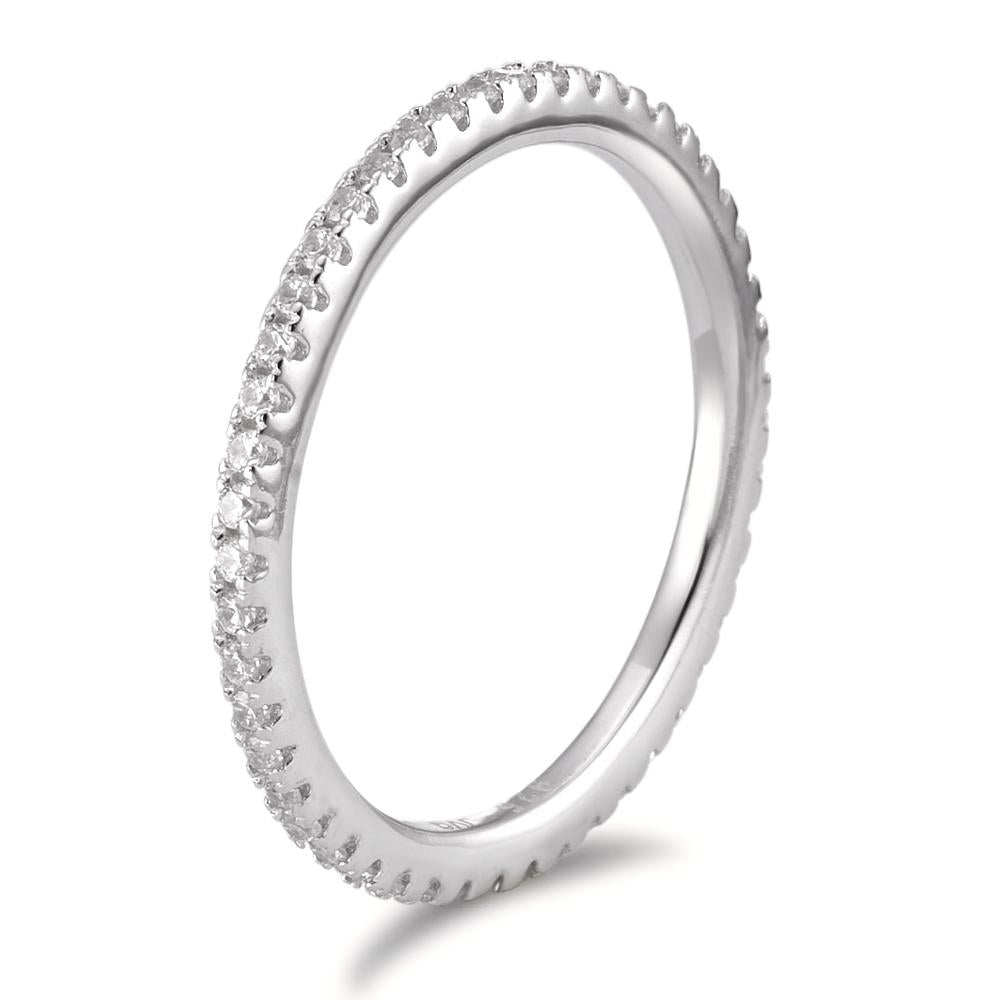 Memory Ring Silber Zirkonia rhodiniert