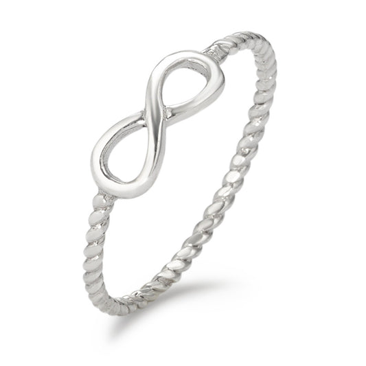 Fingerring Silber rhodiniert Infinity