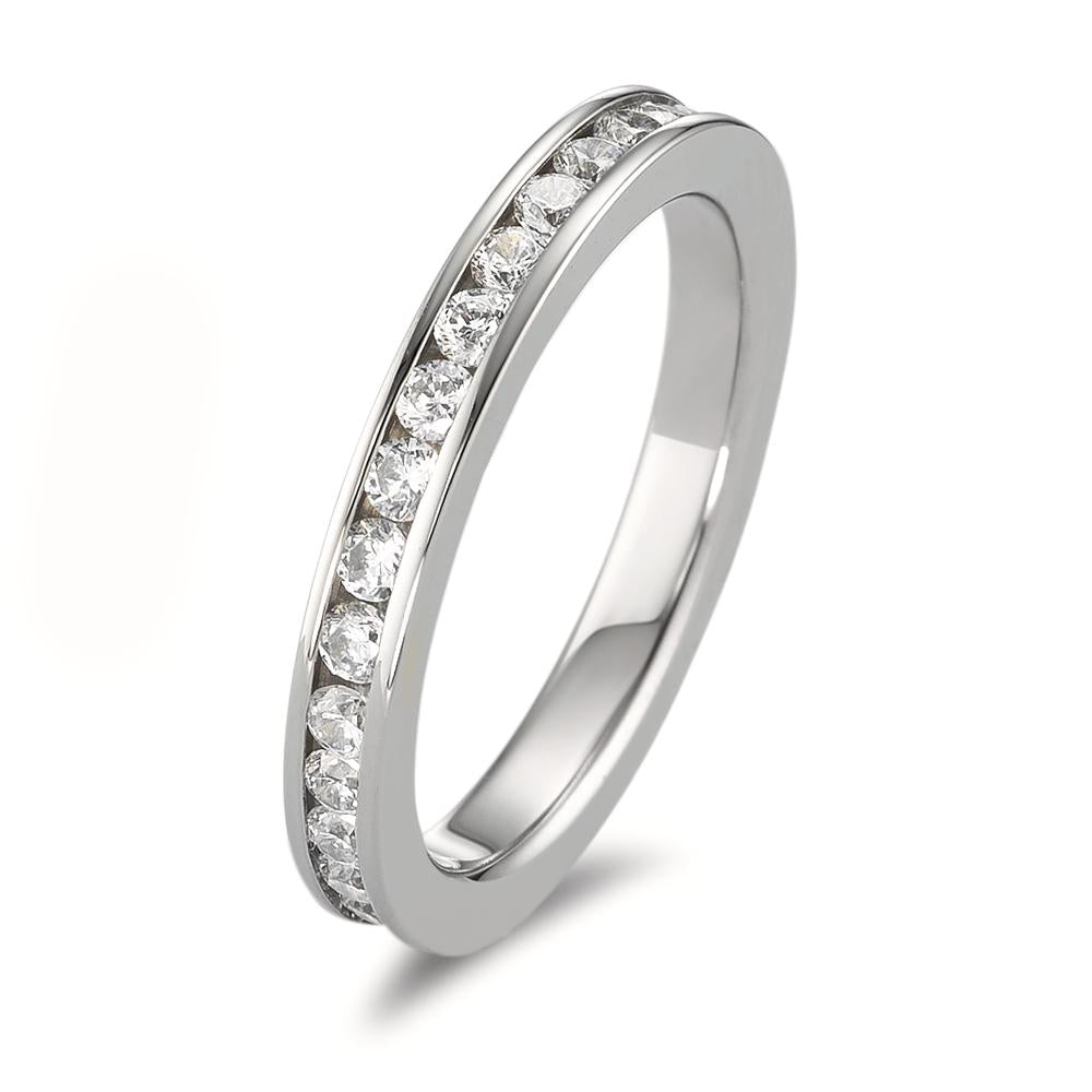 Memory Ring Edelstahl Zirkonia