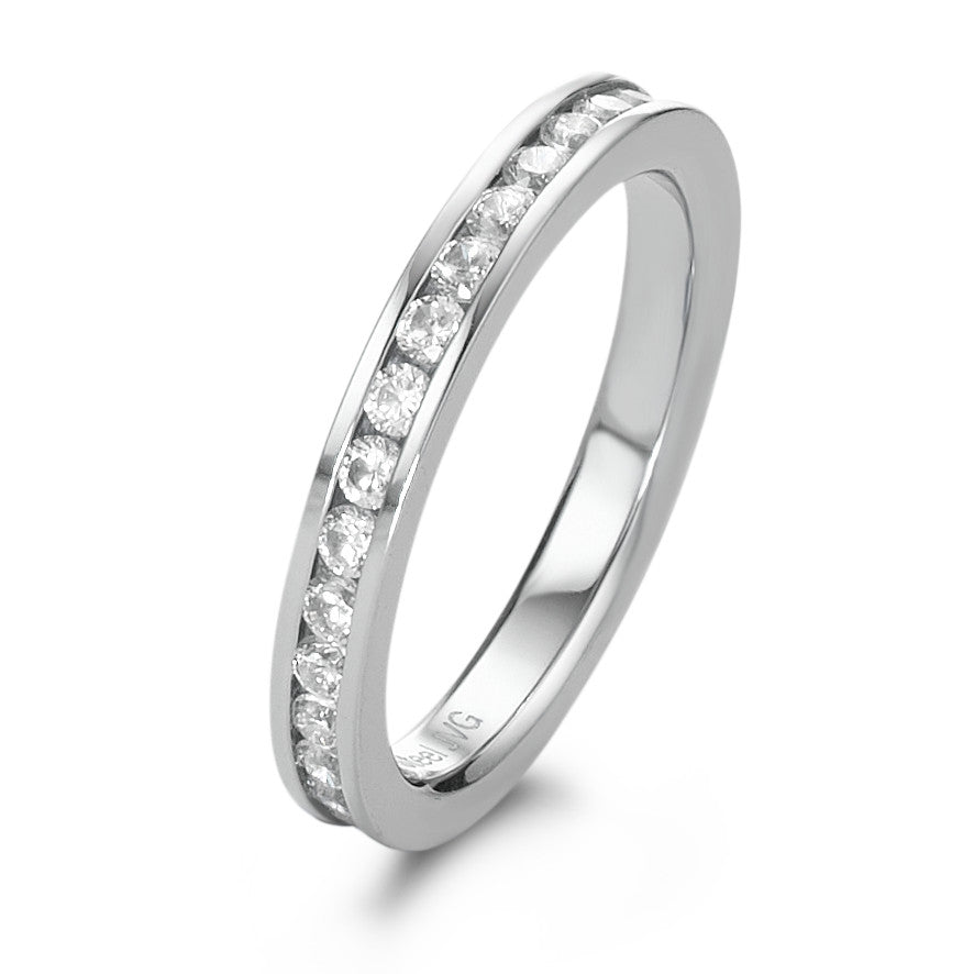 Memory Ring Edelstahl Zirkonia