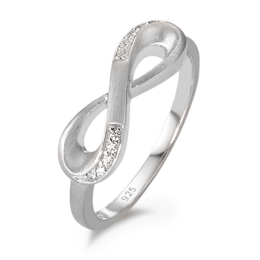 Fingerring Silber Zirkonia rhodiniert Infinity