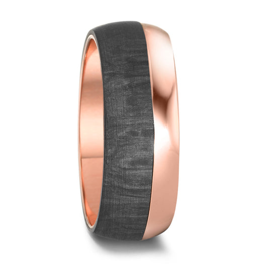 Partnerring Edelstahl, Carbon rosé IP beschichtet