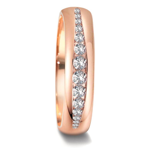 Partnerring 750/18 K Rosegold Diamant 0.28 ct, 15 Steine, tw-vsi