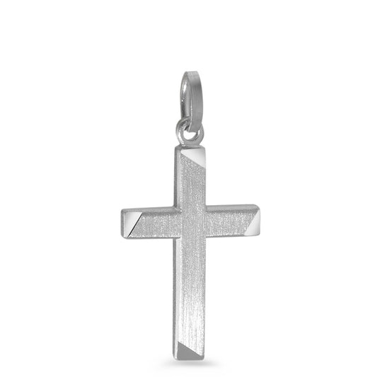 Anhänger Silber rhodiniert Kreuz