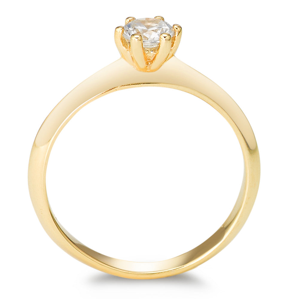 Solitär Ring 375/9 K Gelbgold Zirkonia Ø4.5 mm